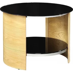Jual San Marino JF303 OB Curve Oak and Black Round Lamp Table.jpg